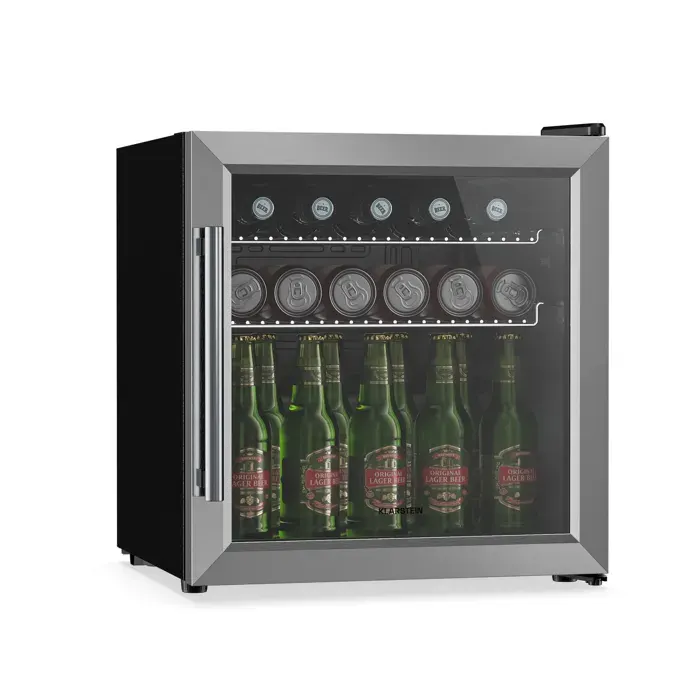 Klarstein Beersafe réfrigérateur à boissons avec porte en verre 44 x 48 cm éclairage intérieur LED argent