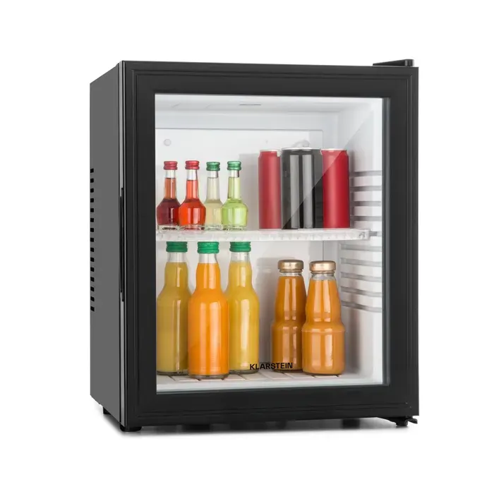 Klarstein Brooklyn Minibar 23 litres classe E verre noir 0dB
