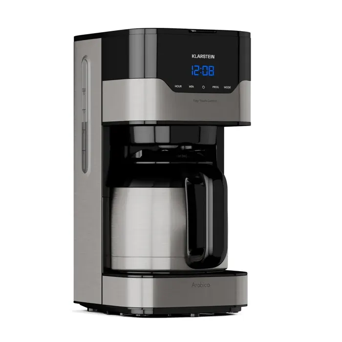 Klarstein Cafetière arabica 12l 800W contrôle EasyTouch - argent & noir