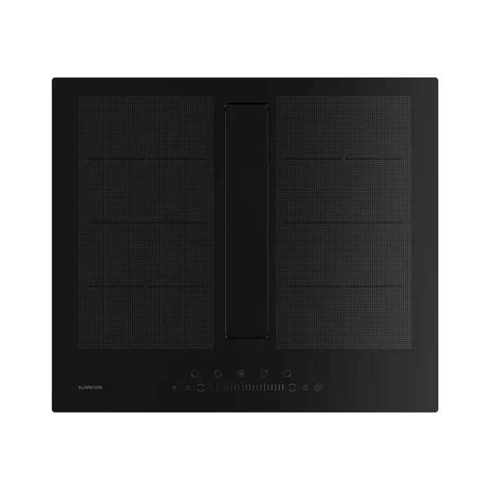 Klarstein Chef-Fusion Down Air System plaque à induction + hotte aspirante 60cm 598 m³/h EEC A