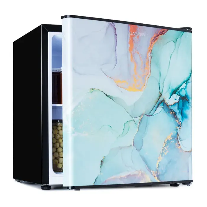 Klarstein CoolArt 45L Réfrigérateur CEE E Compartiment Congélateur 1.5 l Porte Design