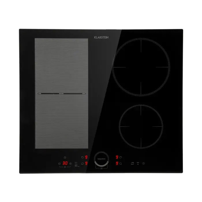 Klarstein Delicatessa 60 Hybrid Plaque de cuisson à induction Autark 4 Zones 7000W Vitroceramic