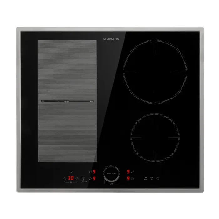 Klarstein Delicatessa 60 Hybrid Prime table de cuisson à Induction 4 zones 7000 W noire