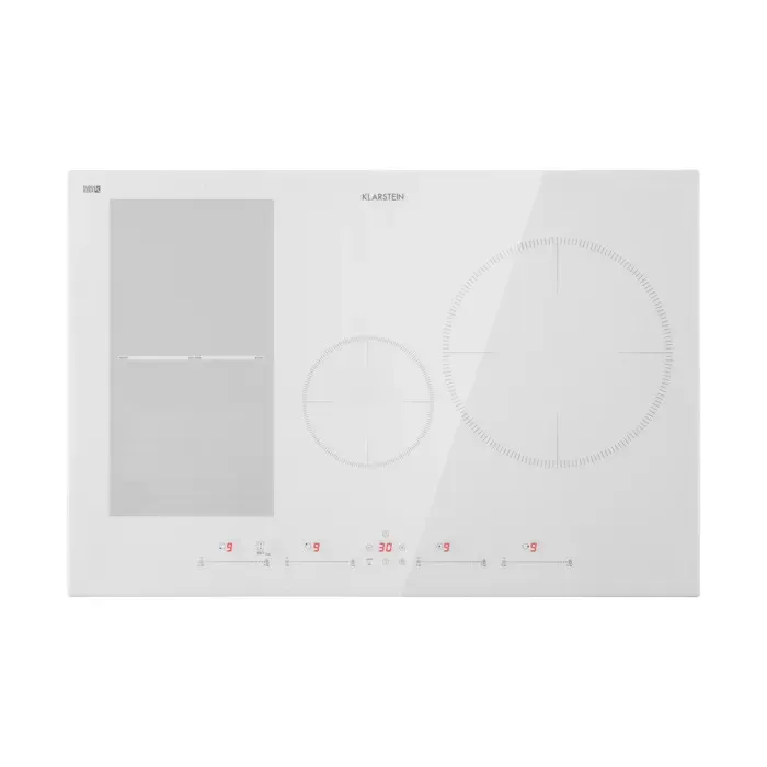 Klarstein Delicatessa 77 Hybrid table de cuisson encastrée 4 zones de cuisson 7000W