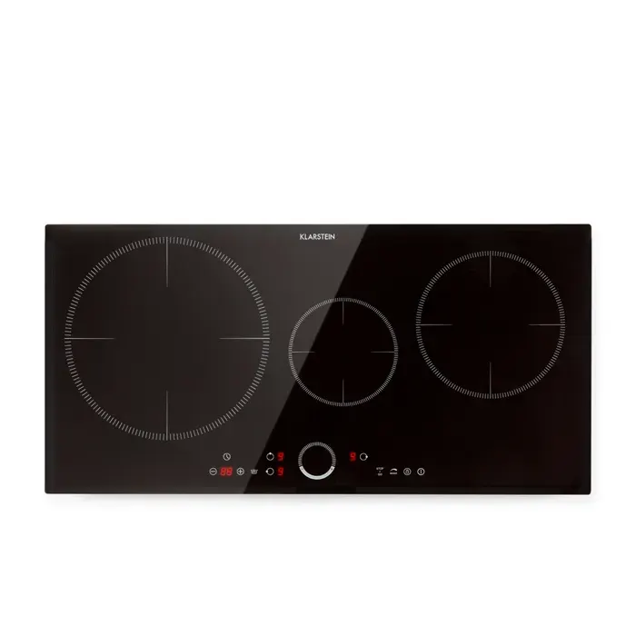 Klarstein Delicatessa 80 Flex Table à induction encastrable 3 zones 7400W vitro