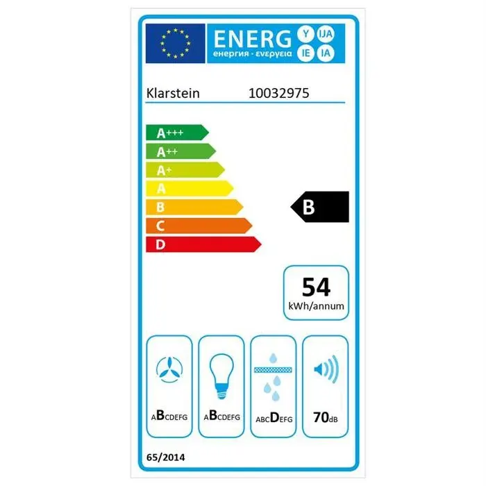 Klarstein Down Under Hotte aspirante encastrable 60cm 593 m³/h LED - inox