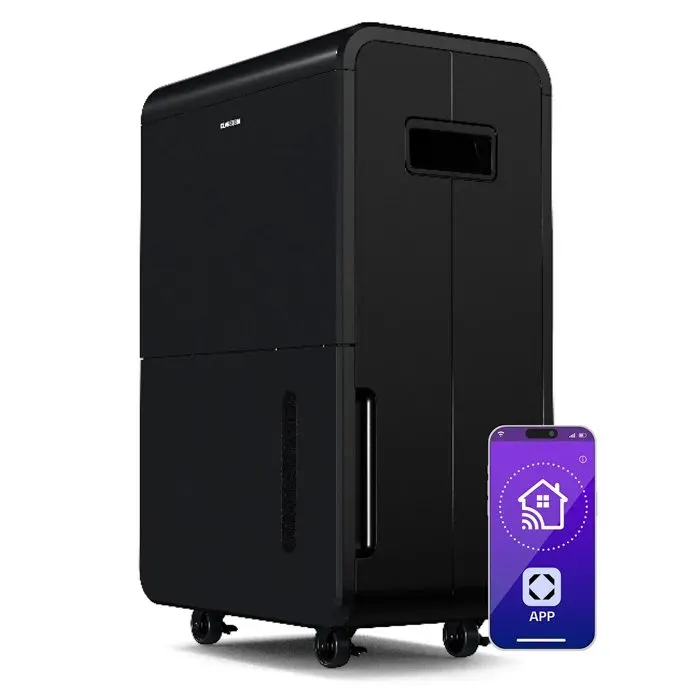Klarstein DryFy Grand Smart 70L Déshumidificateur dair WiFi minuterie 24h réservoir anti-moisissure pour cave & pièces 60-90 m²