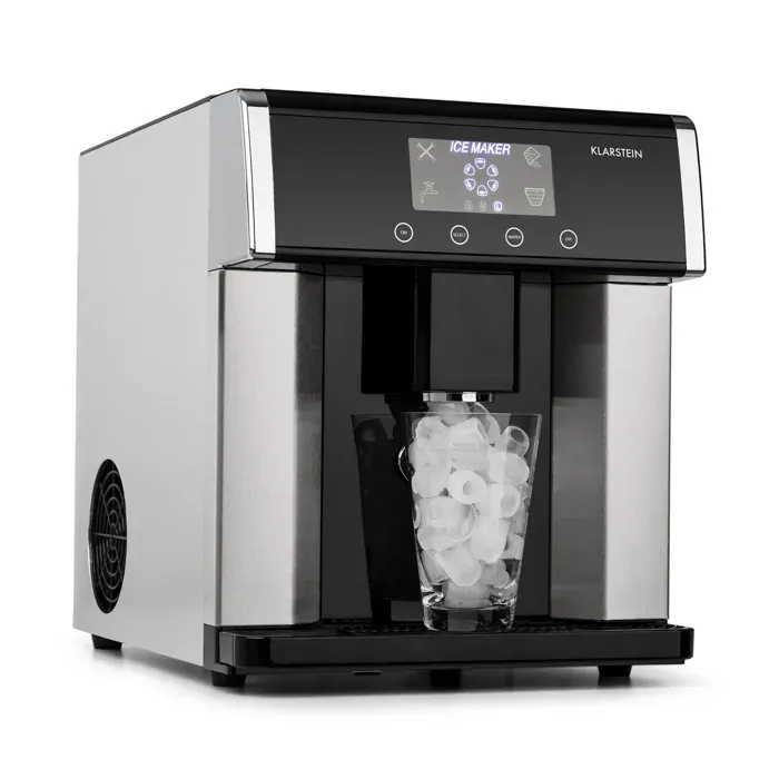 Klarstein Eiszeit Machine à glaçons 10 à 15kg /24h 3 tailles de cubes - inox arg