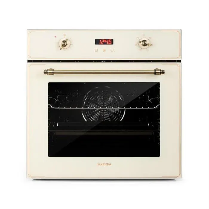 Klarstein Elizabeth four encastrable design rétro 6 fonctions 50-250 ° C crème