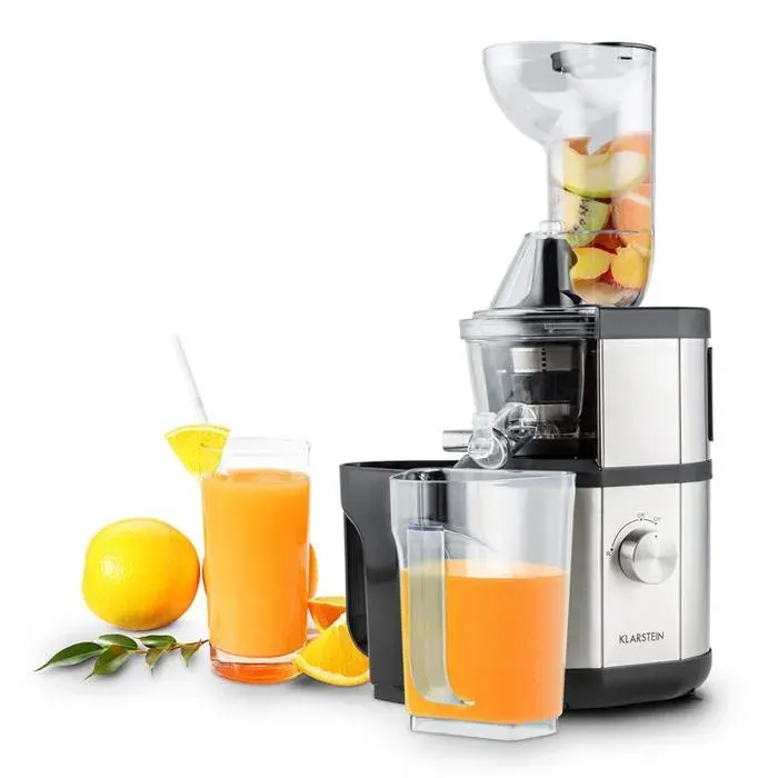 Klarstein Extracteur de jus Fruitberry Slow Juicer 400 watts 60 rpm Ø 75 cm sans BPA