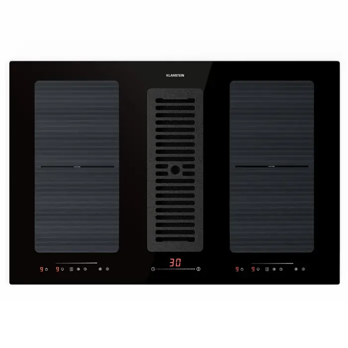 Klarstein Full House 77 Down Air System cuisinière à induction + hotte aspirante 444 m³/h CEE A