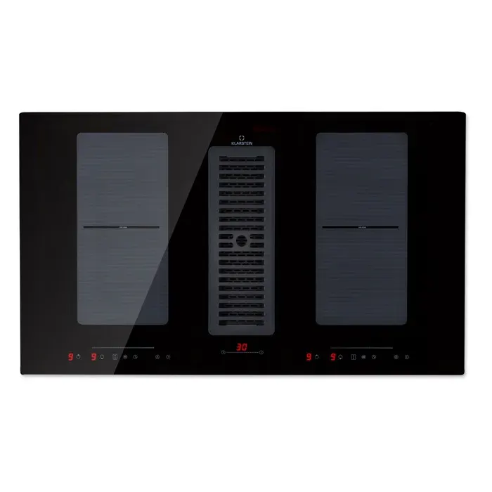 Klarstein Full House Down Air System cuisinière à induction + hotte aspirante 481 m³/h classe A+
