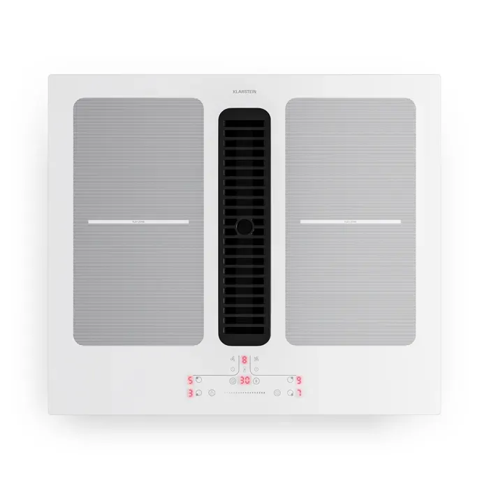Klarstein Full House plaque à induction avec hotte intégrée 4 zones de cuisson 7335 W 5301 m³/h 60 cm