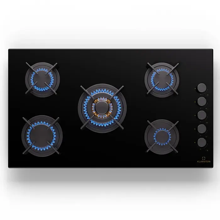 Klarstein Goldflame 5 table de cuisson à gaz 5 feux contrôle latéral