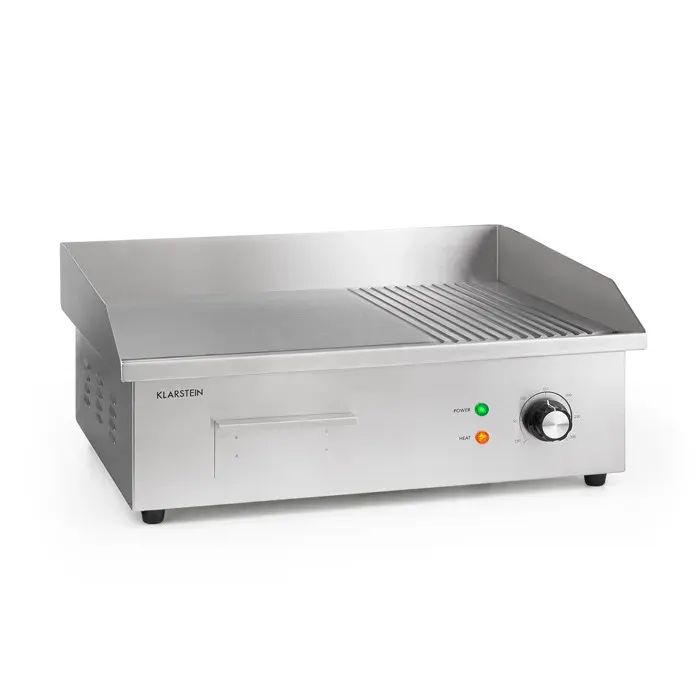 Klarstein Grillmeile 3000GR Pro Barbecue électrique 3000 W plaque de cuisson lis