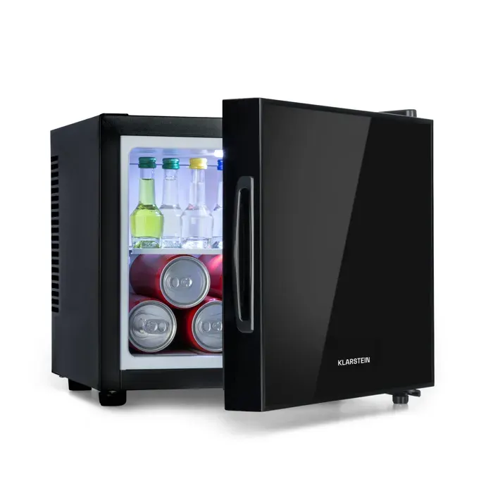 Klarstein Happy Hour Mini réfrigérateur 9 litres - Porte miroir - Classe A - Noir