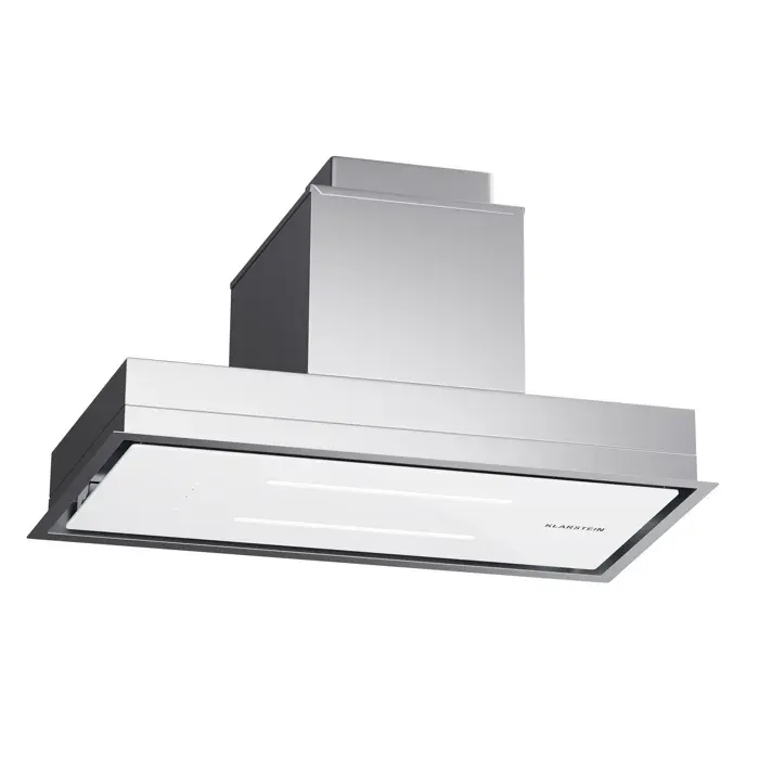 Klarstein High Line Eco 77 hotte de plafond 77 cm 436 m³/h vitesse réglable télécommande éclairage dambiance