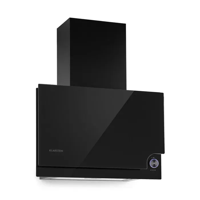 Klarstein Hotte aspirante Amelia 23W 60x47x235cm LED molette de réglage noire