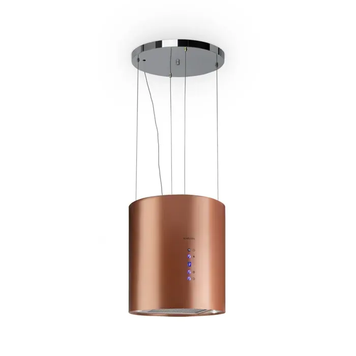Klarstein Hotte aspirante dîlot Barett Ø35cm recirculation 522 m³/h LED filtre à charbon actif
