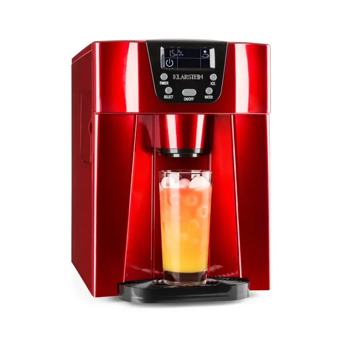 Klarstein Ice Volcano 2GR Machine à glaçons 2 Ltr LED 12kg/24h - rouge