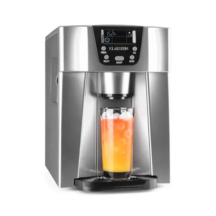 Klarstein Ice Volcano 2GS Machine à glaçons LED 12kg - argent