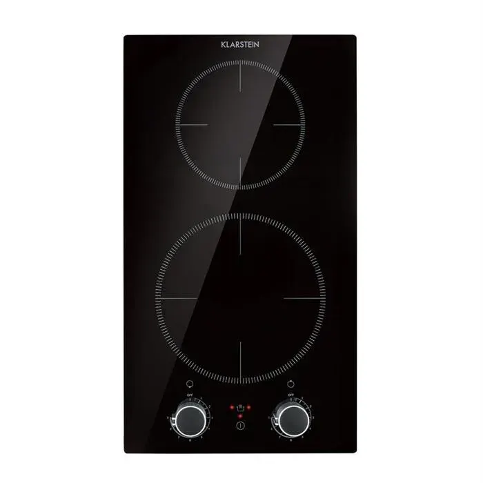 Klarstein Kochheld Plaque de cuisson à induction 2 zones 2900W verre noir