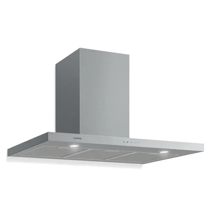 Klarstein Limelight Hotte murale aspirante 90cm 639 m³/h A++ inox argent