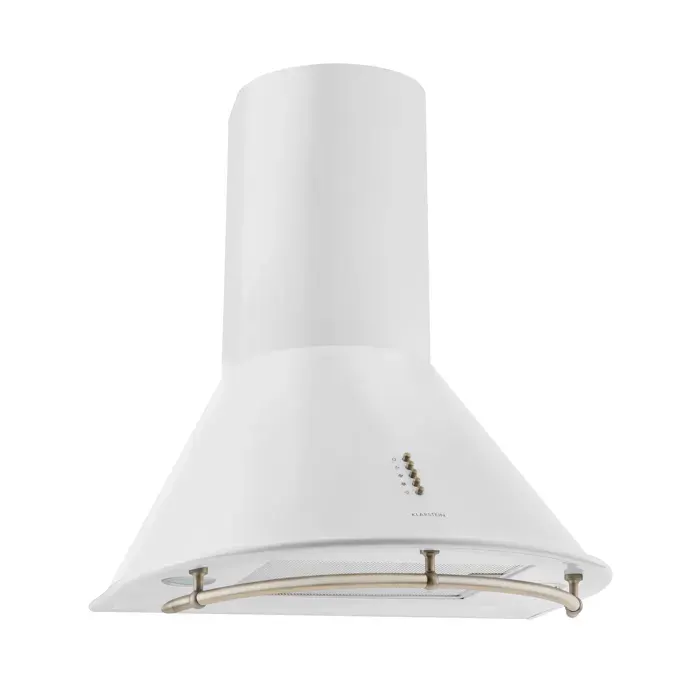 Klarstein Lumio Neo hotte aspirante rétro en inox 60cm 614 m³/h - classe A blanc