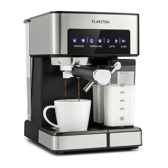 Klarstein Machine à café filtre Arabica Comfort 1350W 20 Bar 18l Panneau de contrôle tactile