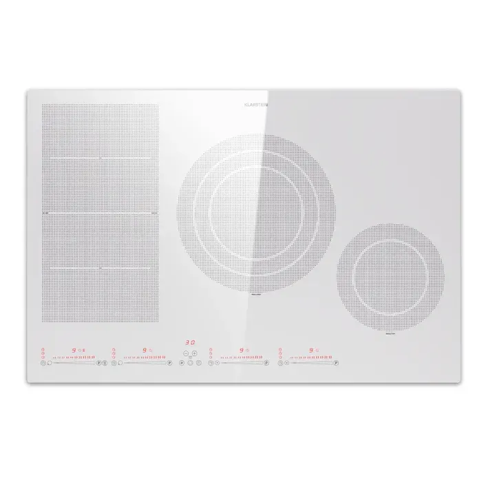 Klarstein Masterzone 77cm Plaque à Induction 4 Feux Blanc
