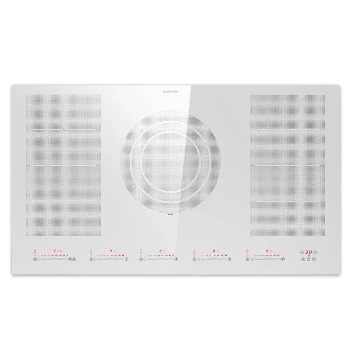 Klarstein Masterzone 90cm Plaque à Induction 5 Feux Blanc