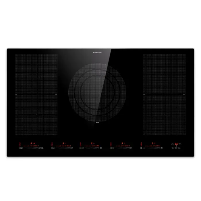 Klarstein Masterzone 90cm Plaque à Induction 5 Feux Noir