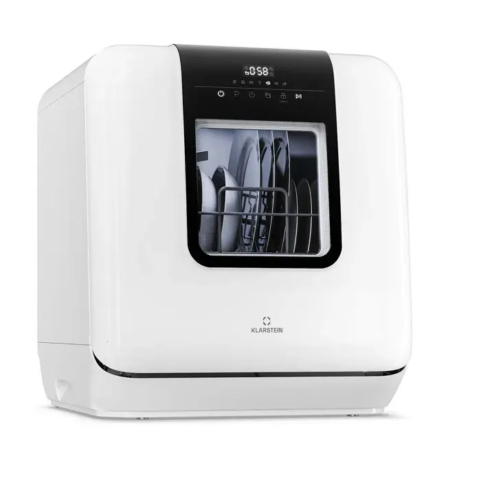 Klarstein Melville Lave-vaisselle portable - Lave-vaisselle compact 3 couverts - 7 programmes - 6 L par cycle - Système AquaStop