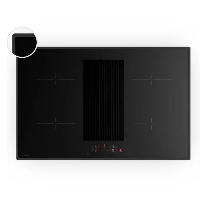 Klarstein Plaque à induction Velaire avec hotte intégrée élégante minimaliste puissante 8400 W 80 cm