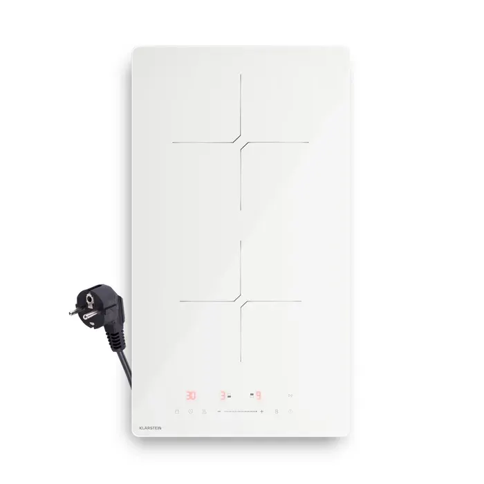 Klarstein PowerGlide plaque à induction Moderne compacte & puissante 2 zones de cuisson 3500 W 30 cm