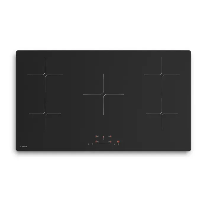 Klarstein PowerGlide plaque à induction surface résistante aux rayures 5 zones de cuisson 9800 W 90 cm
