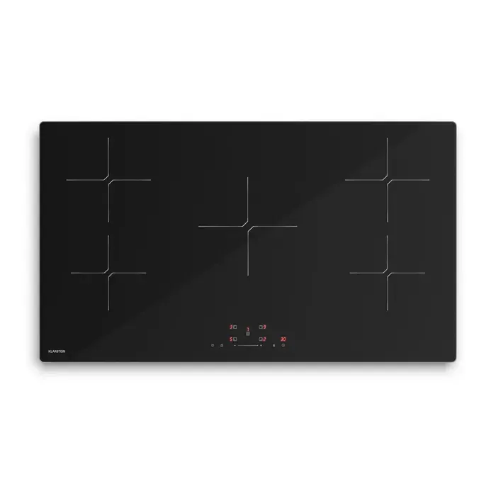 Klarstein PowerGlide plaque de cuisson induction Moderne & Puissante 5 zones de cuisson 9800 W 90 cm