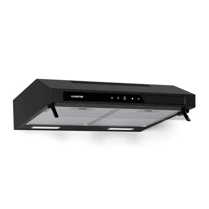 Klarstein Purista Force hotte aspirante compacte 343 m³/h classe énergétique C technologie double moteur