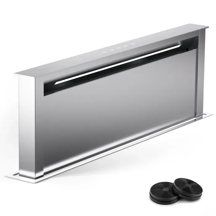Klarstein Royal Flush Eco 90 Hotte aspirante 90 cm 604 m³/h CEE A++ avec filtres à charbon actif