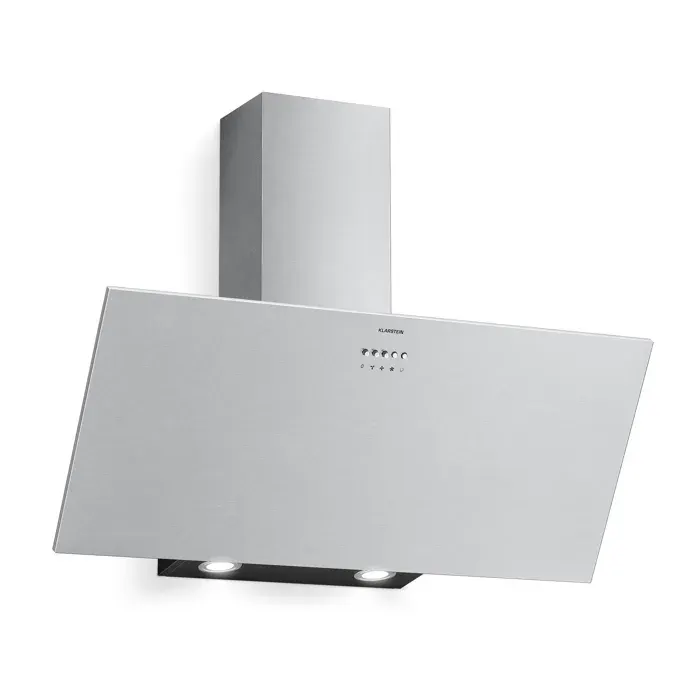 Klarstein Silver Lining hotte sans cheminée mode extraction et recyclage design haut de gamme 557 m³/h 90 cm