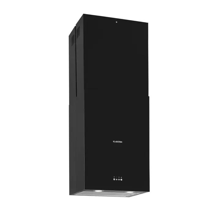 Klarstein Structura hotte aspirante recyclage et évacuation de lair 624m³/h max classe A LED noire