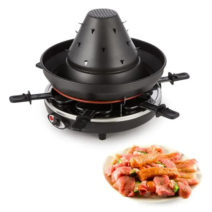 Klarstein Taste Volcano Appareil à raclette & chapeau tatare 1500W 6 personnes