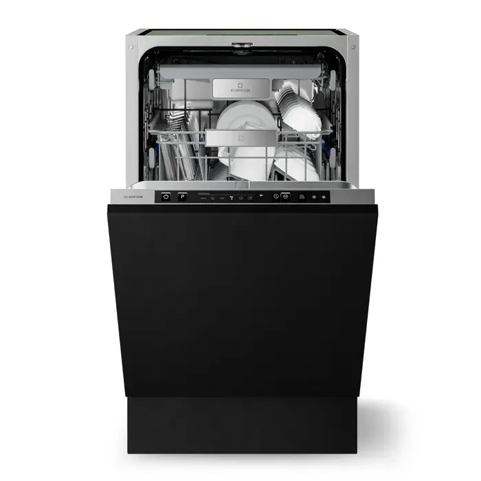 Klarstein Velaire lave-vaisselle entièrement intégré (45 cm) Minimalisme pratique et haute performance