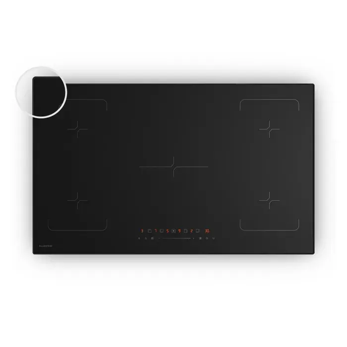 Klarstein Velaire plaque à induction Élégante minimaliste puissante 5 zones de cuisson 7200 W 90 cm