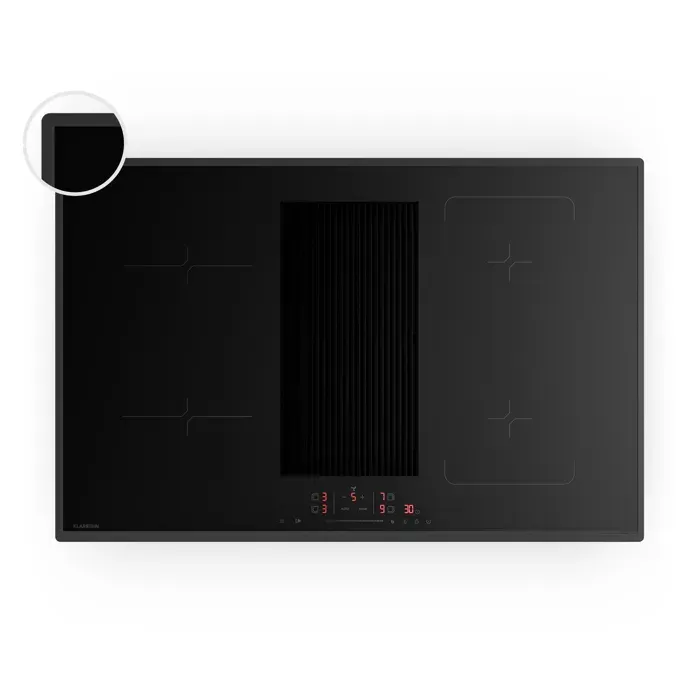 Klarstein Velaire plaque à induction hybride avec hotte intégrée 80 cm 8400 W minimaliste et puissante