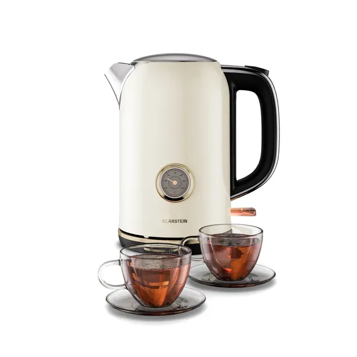Klarstein Victoria Bouilloire 17 L 2200 W Base pivotante à 360° Design intemporel Créme