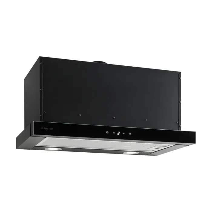 Klarstein Vinea Hotte murale escamotable plate 60cm 560m³/h classe A - noir