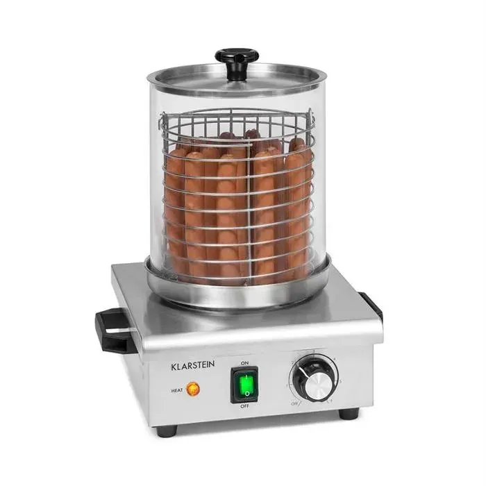 Klarstein Wurstfabrik 450 Hot Dog Maker 450W 5L 30-100°C Verre Inox