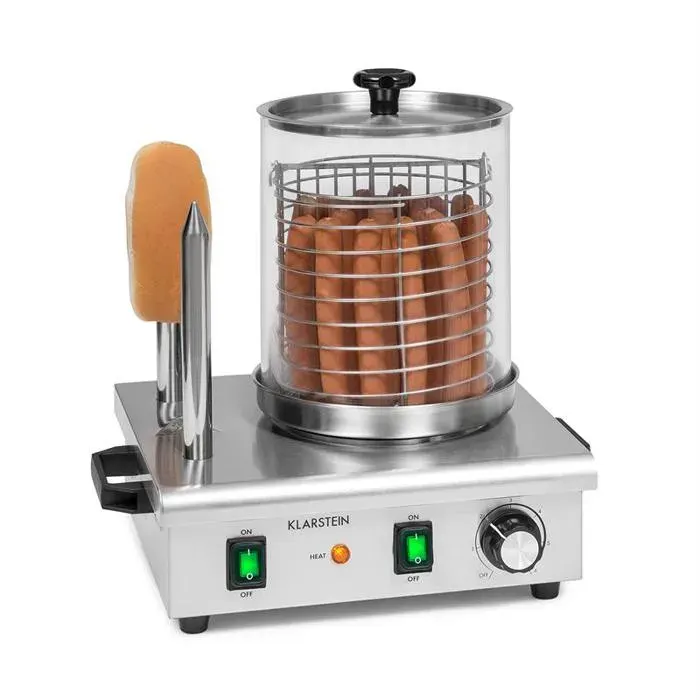 Klarstein Wurstfabrik Pro 550 Machine à hot dogs 550W 5L 30 à 100°C verre & inox