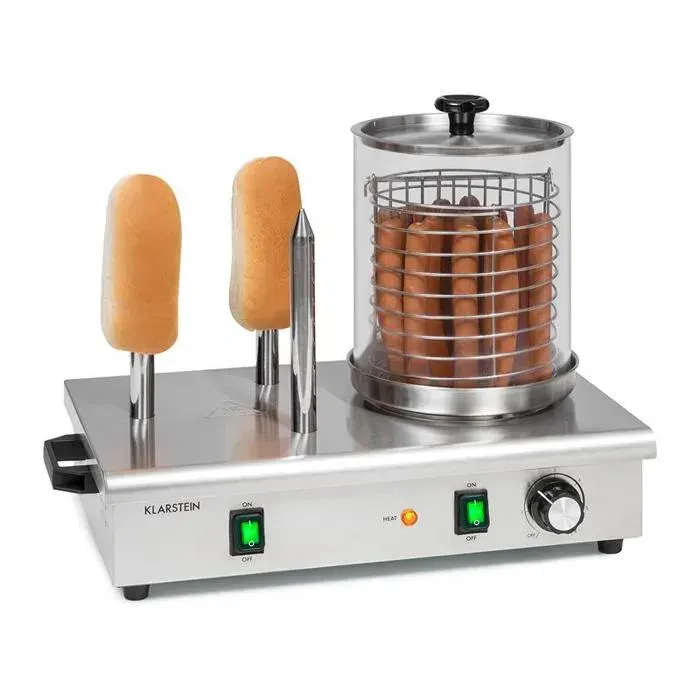 Klarstein Wurstfabrik Pro 600 Machine à hot dogs 600W 5L 30 à 100°C verre & inox